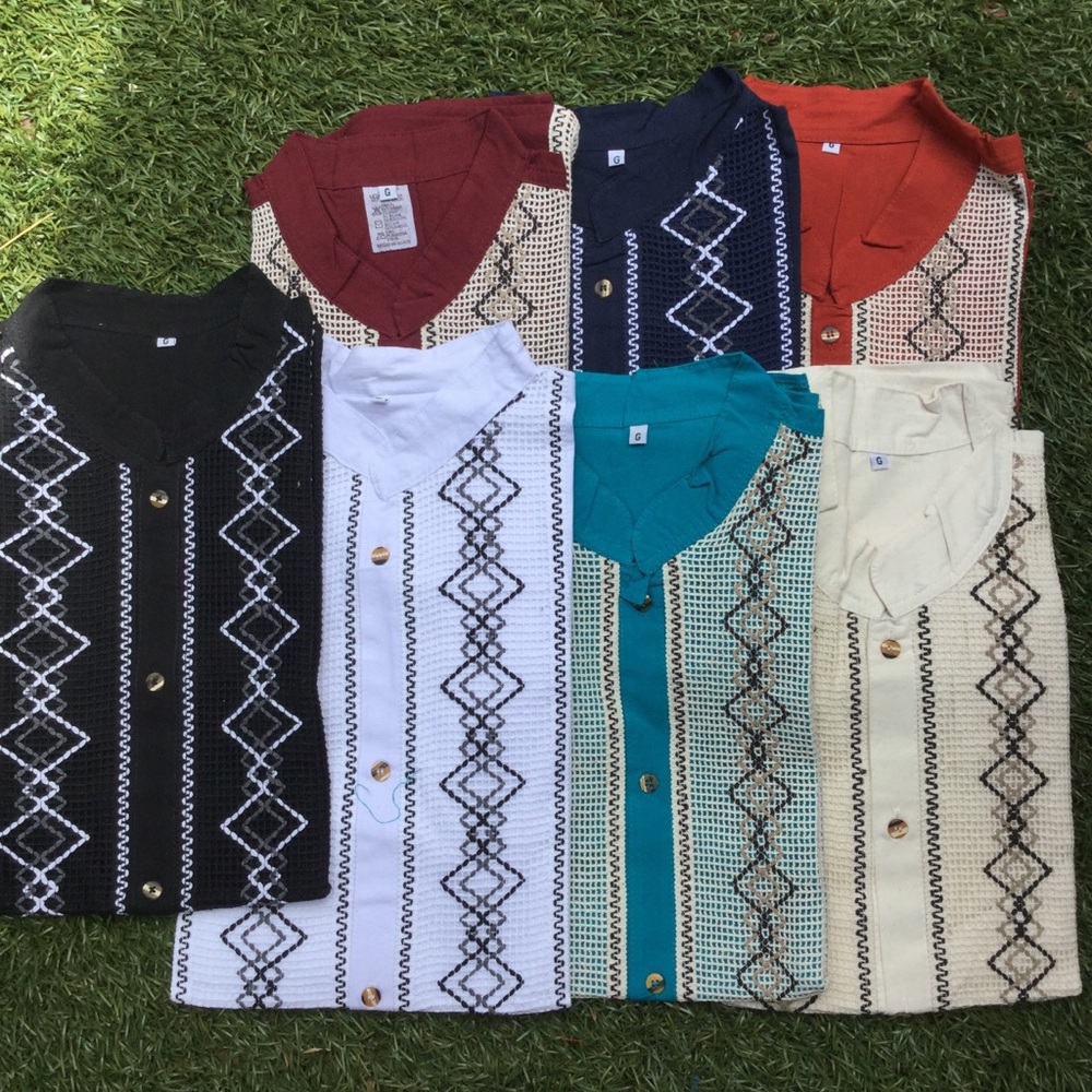 Mexican Shirt, Mexican Guayabera L